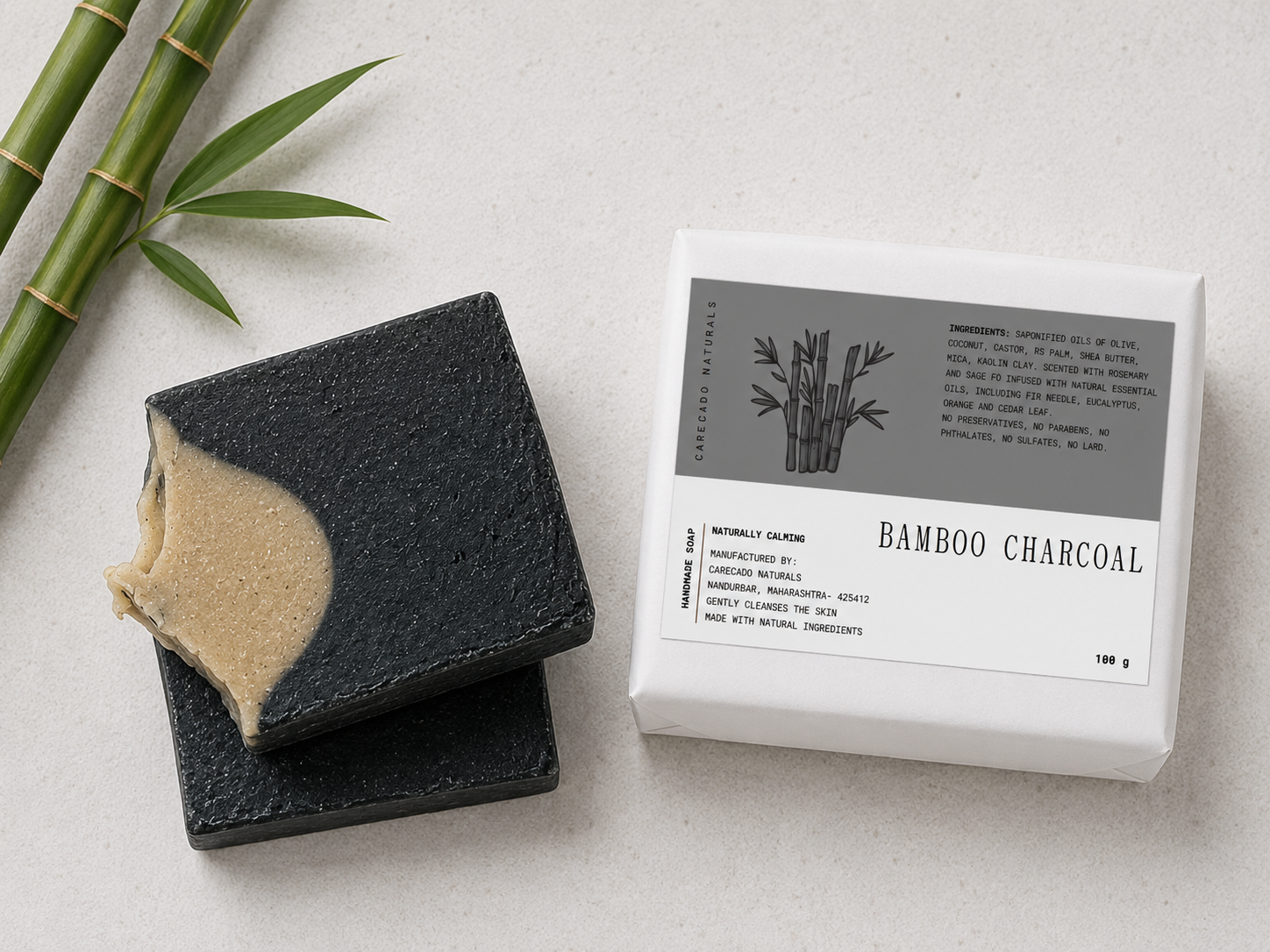 Home bamboo charcoal soap